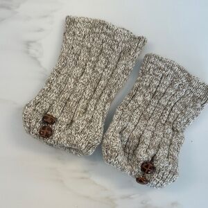 Cozy Knit Kids Leg Warmers - Gray